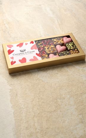 L'Etui Cœur et Assortiment Praliné Feuilleté "Comptoir du Cacao"