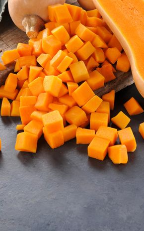 Les Cubes de butternut déjà épluchés