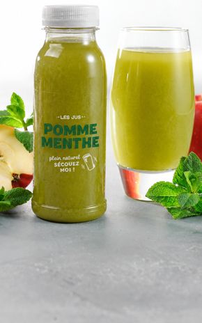 Le Pur jus de pomme et menthe