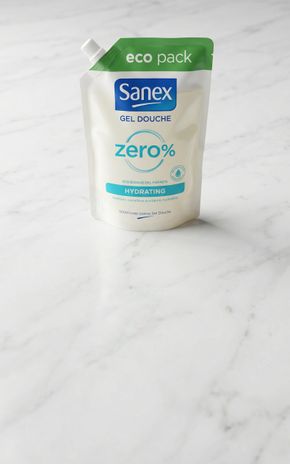 La Recharge de gel douche hypoallergénique 0% "Sanex"