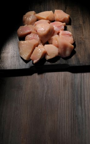 Les Cubes de filet de poulet