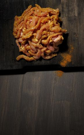Les Emincés de porc coco curry