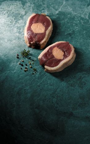 Le Magret de canard façon tournedos Rossini