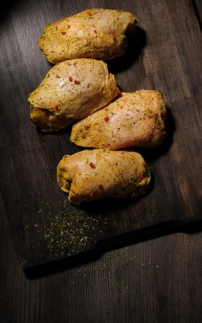 Les Médaillons de poulet carotte et  echalotte