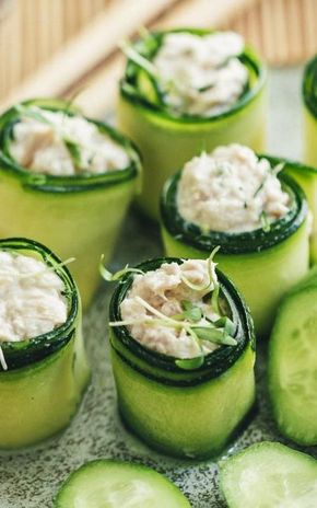 Le Concombre thon et fromage frais façon maki