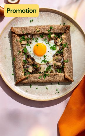 Les Galettes complètes aux champignons et jambon