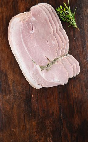 Le Jambon cuit à l'ancienne aux herbes avec couenne