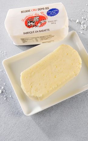 Le Beurre de baratte cru demi-sel