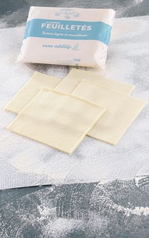Les Pâtes feuilletées carrées