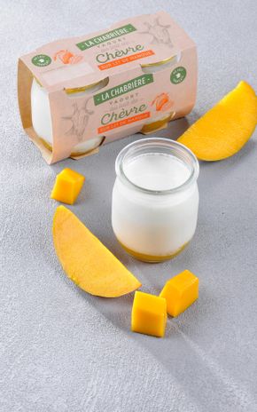 Les Yaourts de chèvre à la mangue