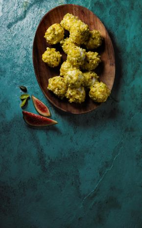 Les Billes de chèvre cœur figue pistache