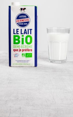 Le Lait demi-écrémé UHT BIO "Verneuil"