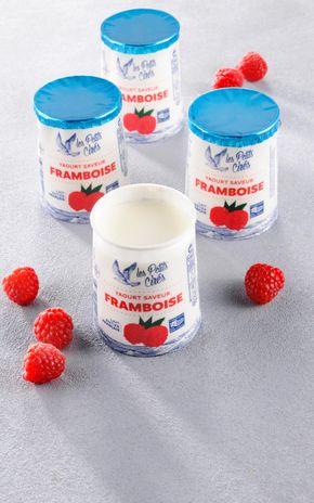 Les Yaourts saveur framboise "Les Petits Cirés"