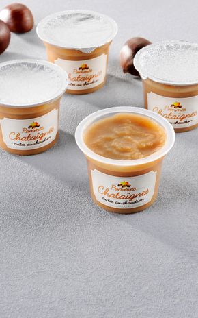 Les Compotes de pommes et châtaignes