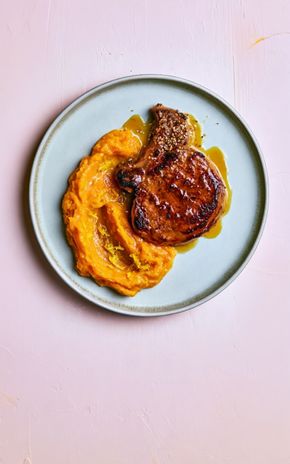 La Côte de porc miel-curry