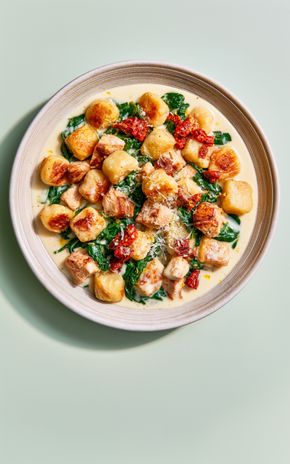La Poêlée gnocchis, dinde et épinards