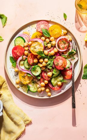 La Salade de tomates et pois chiches