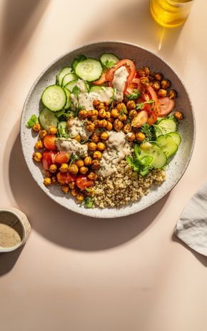 Le Bowl quinoa aux pois chiches grillés