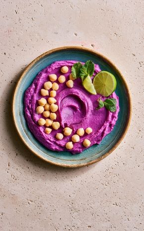 Le Houmous d'ubé et citron vert