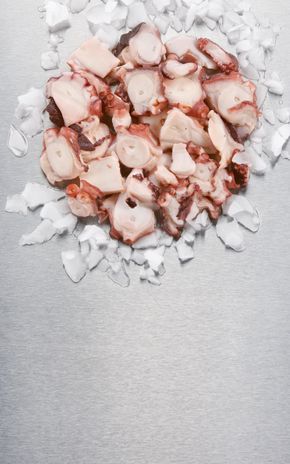 Les Lamelles de poulpe cuites