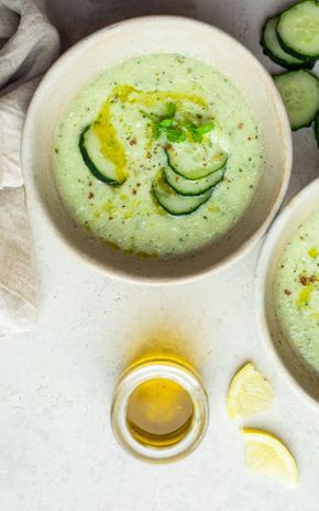 Le Velouté de concombre aux noix