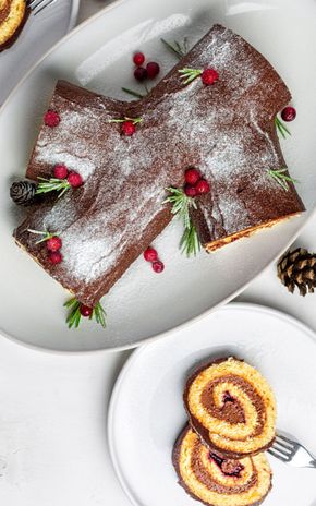La Bûche de Noël au chocolat praliné