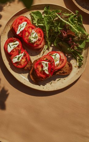 La Tartine de cœur de bœuf au chèvre frais