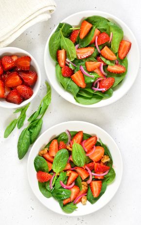 La Salade printanière fraise basilic