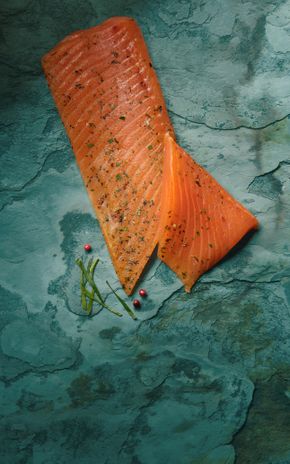 Le Cœur de truite fumée marinée à l'ail des ours