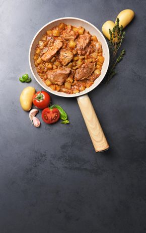 Le Mijoté de veau à la sauce tomate et  pomme de terre
