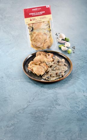 Poulet aux champignons à la crème "Aussitôt Bon"