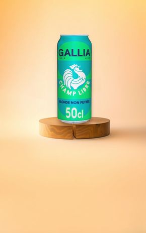 La Bière blonde non filtrée Gallia  en canette