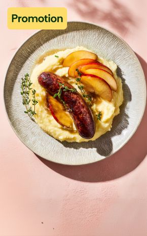 Le Boudin noir, purée et pommes poêlées
