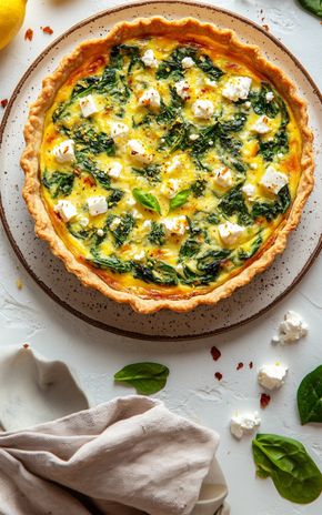 La Quiche feta épinard et zeste de citron