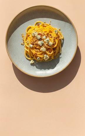 Les Pâtes au roquefort, noisette et butternut