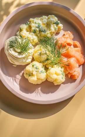 La Purée de choux-fleur, brocolis, saumon - dès 8 mois