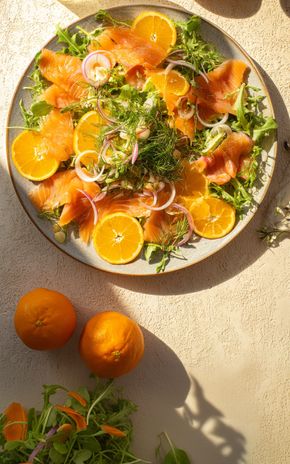 La Salade orange et saumon fumé