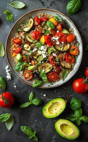 La salade d’épeautre aux légumes rôtis