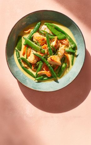 Le Wok poulet haricots plats et carottes