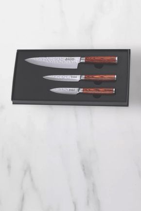 Coffret de 3 couteaux Wusaki Pakka