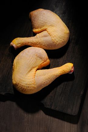 Les 2 Cuisses de poulet fermier jaune des Landes Label Rouge & IGP