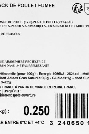 Les Knacks de poulet fumés