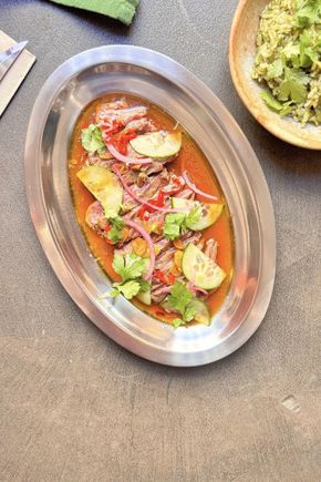 L'Aguachile de boeuf & son arroz verde