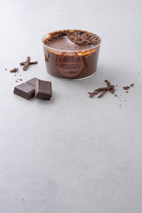 La Mousse au chocolat aux pépites de chocolat noir 80g "Les desserts du crémier"