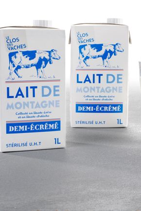 Le Lait de montagne demi-écrémé UHT 1L "Le Clos des Vaches"