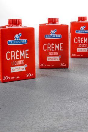 La Crème liquide entière UHT 30% 3x20cl "Tendre Pré"