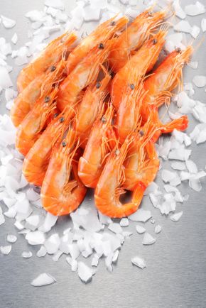 Les Crevettes cuites entières 30/40 Label Rouge 300g