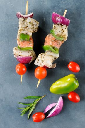 Les brochettes de duo de poisson aux herbes de Provence x2