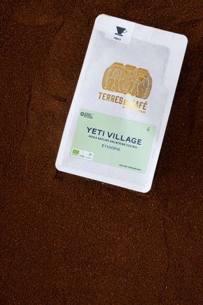 Le Yeti moka BIO décaféiné du Pérou- café moulu en paquet de 250g