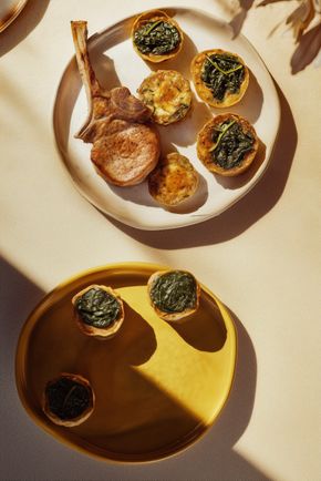 La Côte de porc et galette épinard-comté